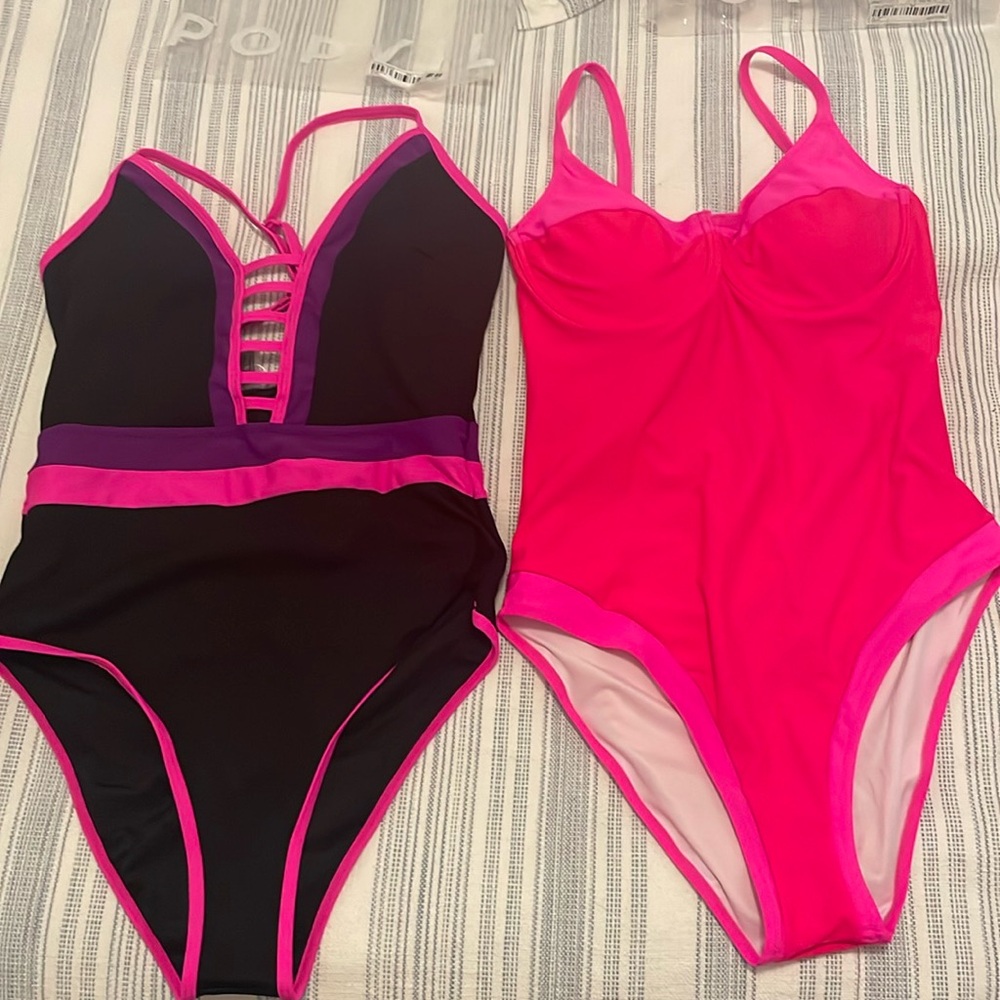 NWT POPVIL one piece swimsuits, size large